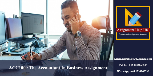 ACC1009 The Accountant In Business Assignment