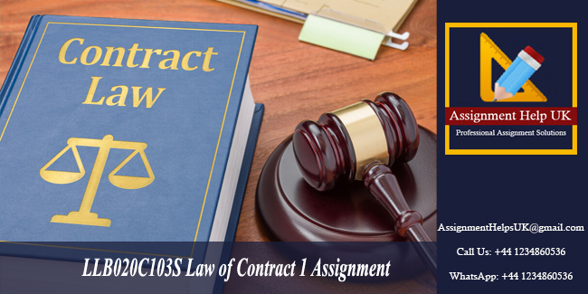 LLB020C103S Law of Contract 1 Assignment