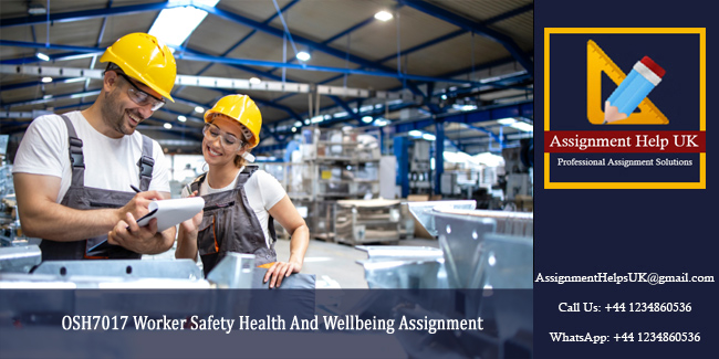 OSH7017 Worker Safety, Health And Wellbeing Assignment 